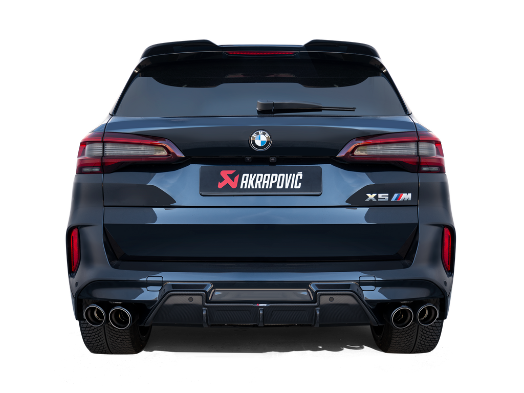 Akrapovic Titanium Slip-On Line Exhaust w/ Carbon Fiber Tips - BMW X5M / X6M (F95/F96) 2020-2023