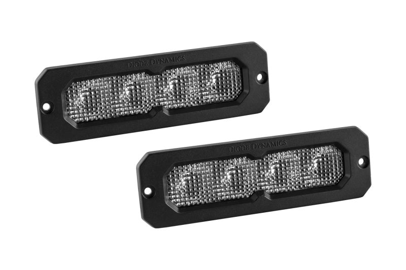 Diode Dynamics SS6 White Flood Sport Flush Mount LED Light Bar (Pair)