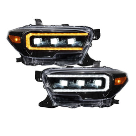 Diode Dynamics LED Projector Headlights with Selectable DRL (Pair; Chrome) - Toyota Tacoma 2016-2023