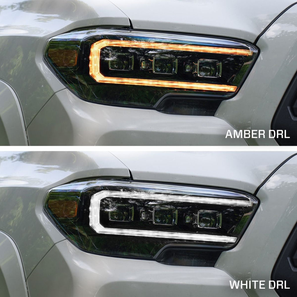 Diode Dynamics Chrome LED Projector Headlights with Selectable DRL (Pair) - Toyota Tacoma 2016-2023