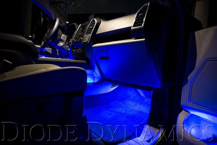 Diode Dynamics Blue LED Footwell Kit (2 Strips) - Universal Fitment