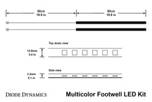 Load image into Gallery viewer, Diode Dynamics RGBW Multicolor Footwell LED Kit (4 Strips) - Universal Fitment