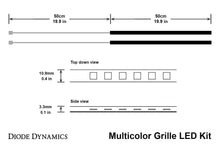 Load image into Gallery viewer, Diode Dynamics RGBW Multicolor Grille LED Kit (2 Strips) - Universal Fitment