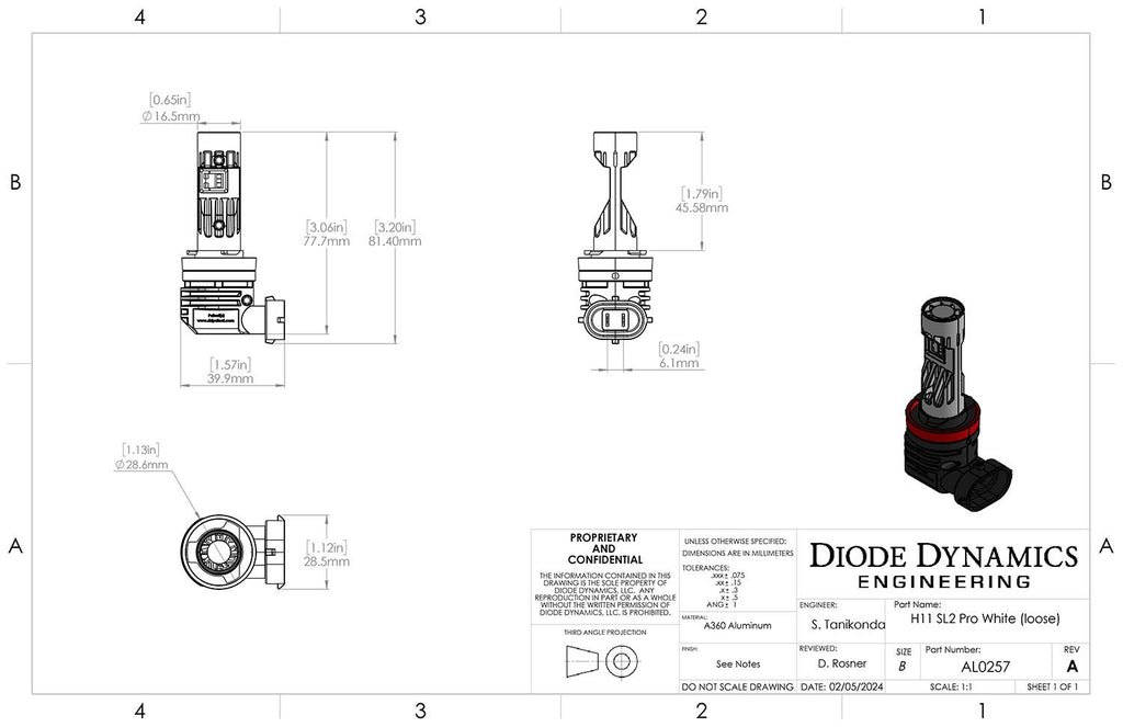 Diode Dynamics H11/H8/H9 White SL2 Pro LED Bulbs (Pair) - Multiple Fitments