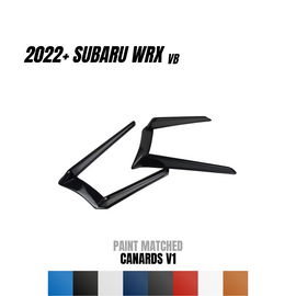 JDMuscle Canards V1 [ABS / Paint Matched / Gloss Black] - Subaru WRX 2022-2025