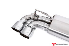 Unitronic Round Chrome Tips - Volkswagen Golf R (MK7/8) & Audi S3 (8V/8Y) 2015+