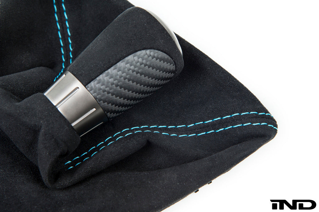 IND 6MT Matte Carbon Stitched Shift Boot w/ Knob - BMW M2 (F87) 2016-2021