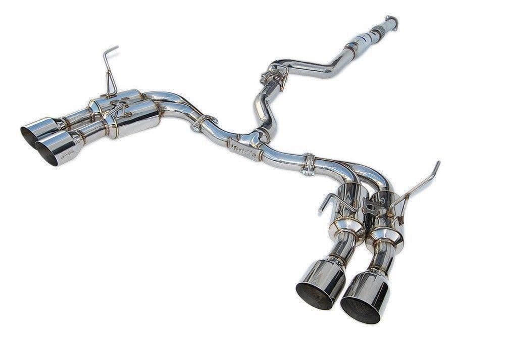 Invidia Gemini R400 Single Layer Quad Stainless Steel Tip Catback Exhaust - Subaru WRX / STi Sedan 2011-2021