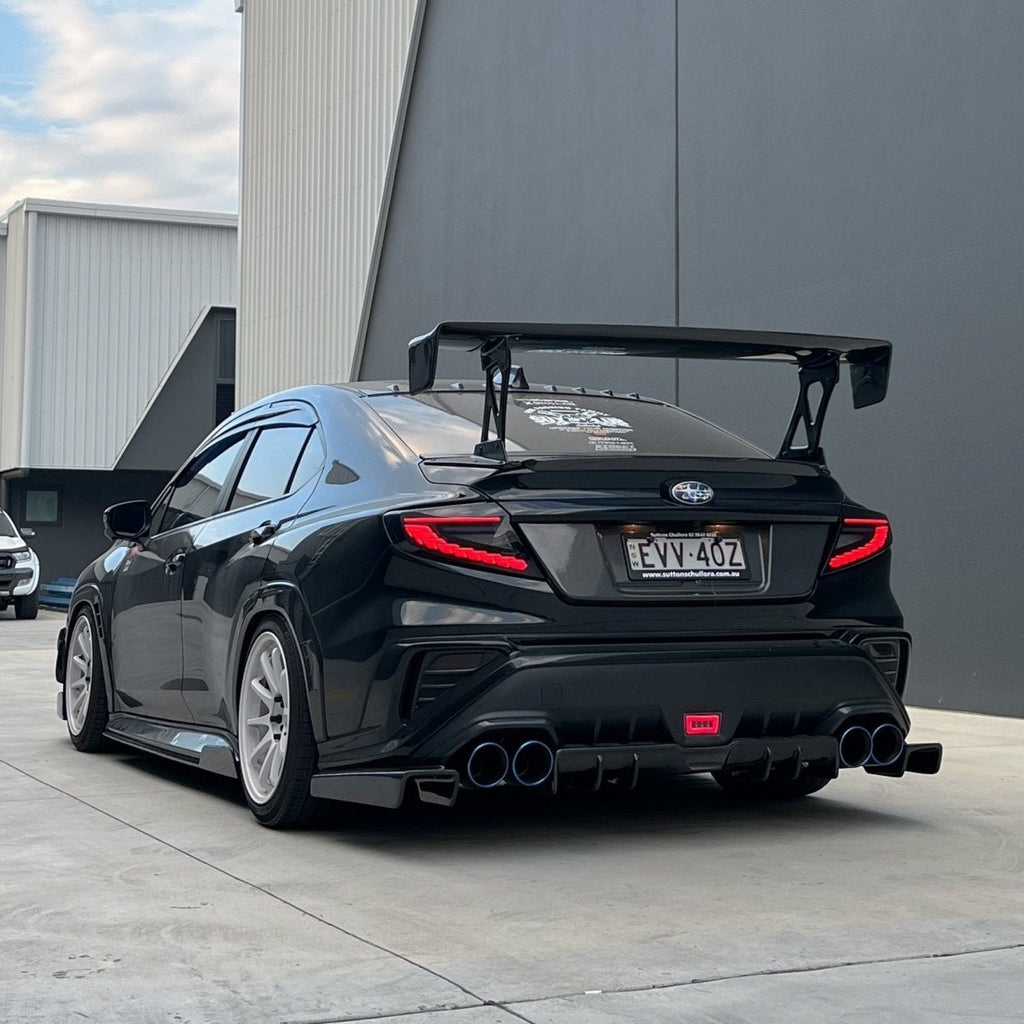 JDMuscle Carbon Fiber V2 Rear Spats - Subaru WRX 2022-2026