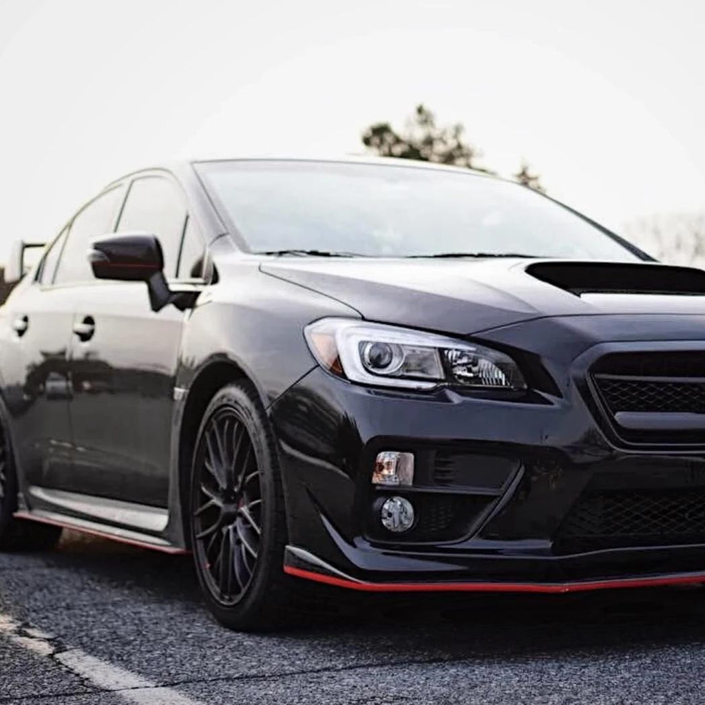 JDMuscle OEM / STI Style Aero Kit Gloss Black with Red Accent - Subaru WRX / STi 2015-2017