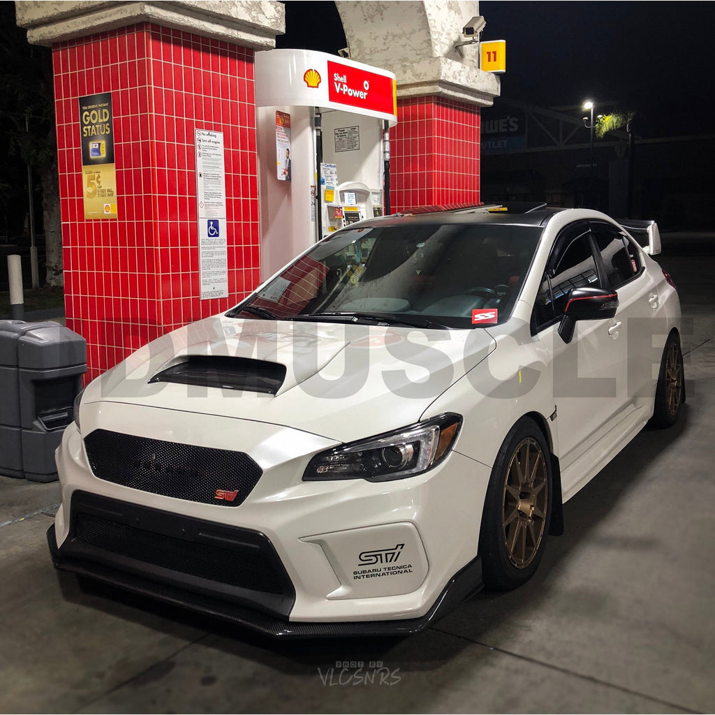 JDMuscle Rally Style V2 Carbon Fiber Hood Scoop - Subaru WRX / STi 2015-2021