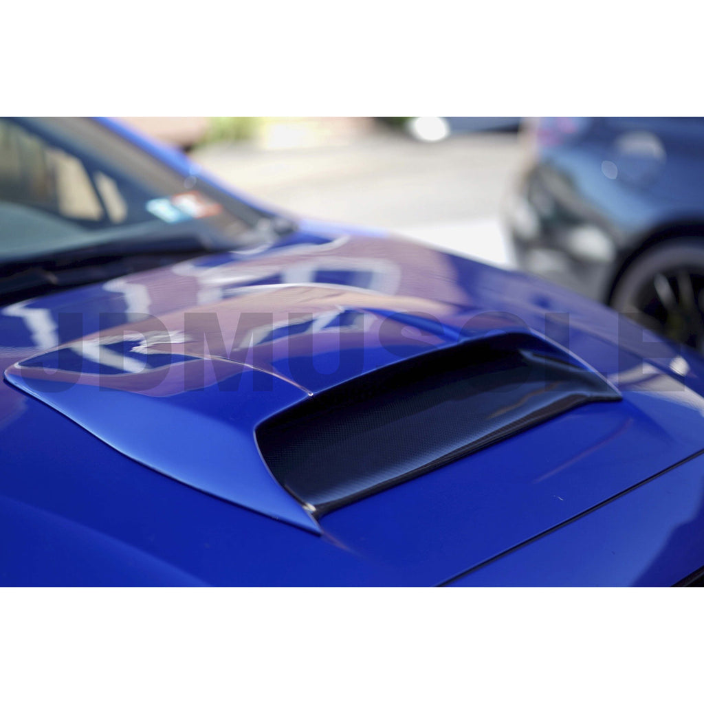 JDMuscle Rally Style V2 Carbon Fiber Hood Scoop - Subaru WRX / STi 2015-2021