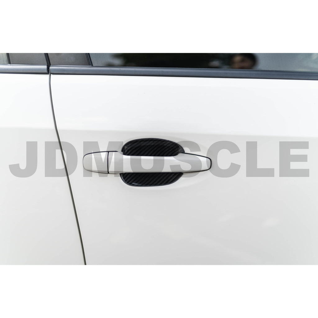 JDMuscle Tanso Carbon Fiber Door Bowl Trim Covers - Subaru WRX / STi 2015-2021