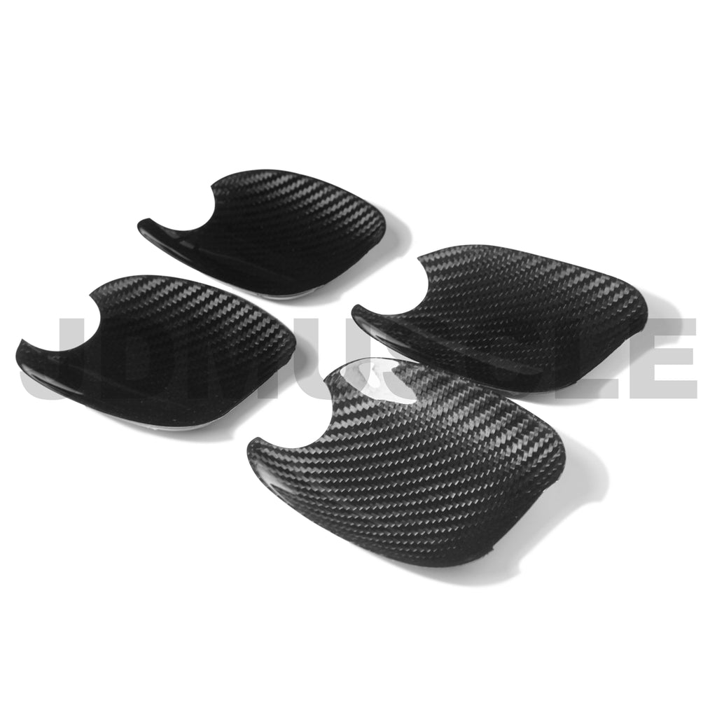 JDMuscle Tanso Carbon Fiber Door Bowl Trim Covers - Subaru WRX / STi 2015-2021