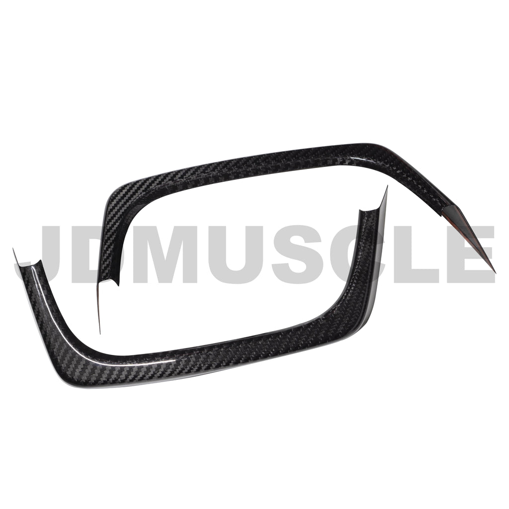 JDMuscle Tanso Carbon Fiber Exhaust Trim Covers - Subaru WRX / STi 2015-2021