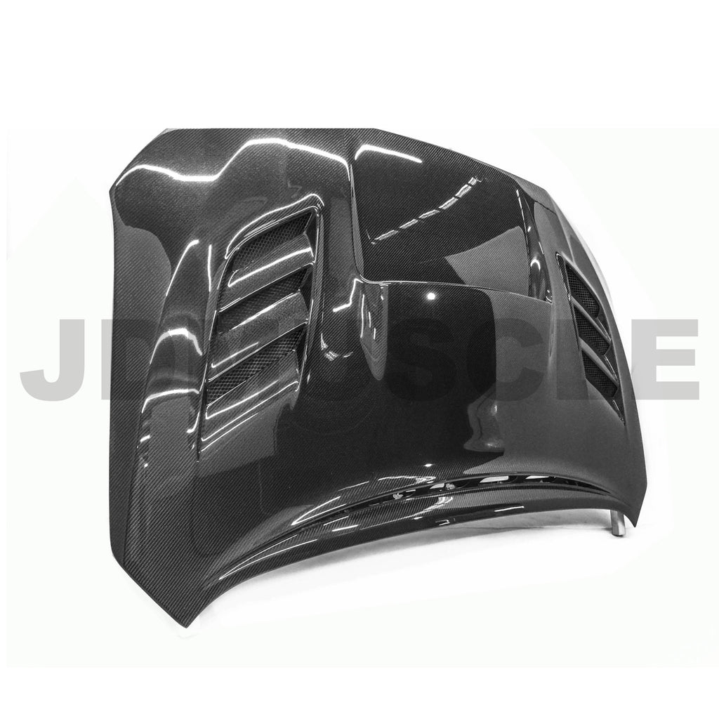 JDMuscle Carbon Fiber Hood V2 w/ Heat Extract - Subaru WRX / STi 2015-2021