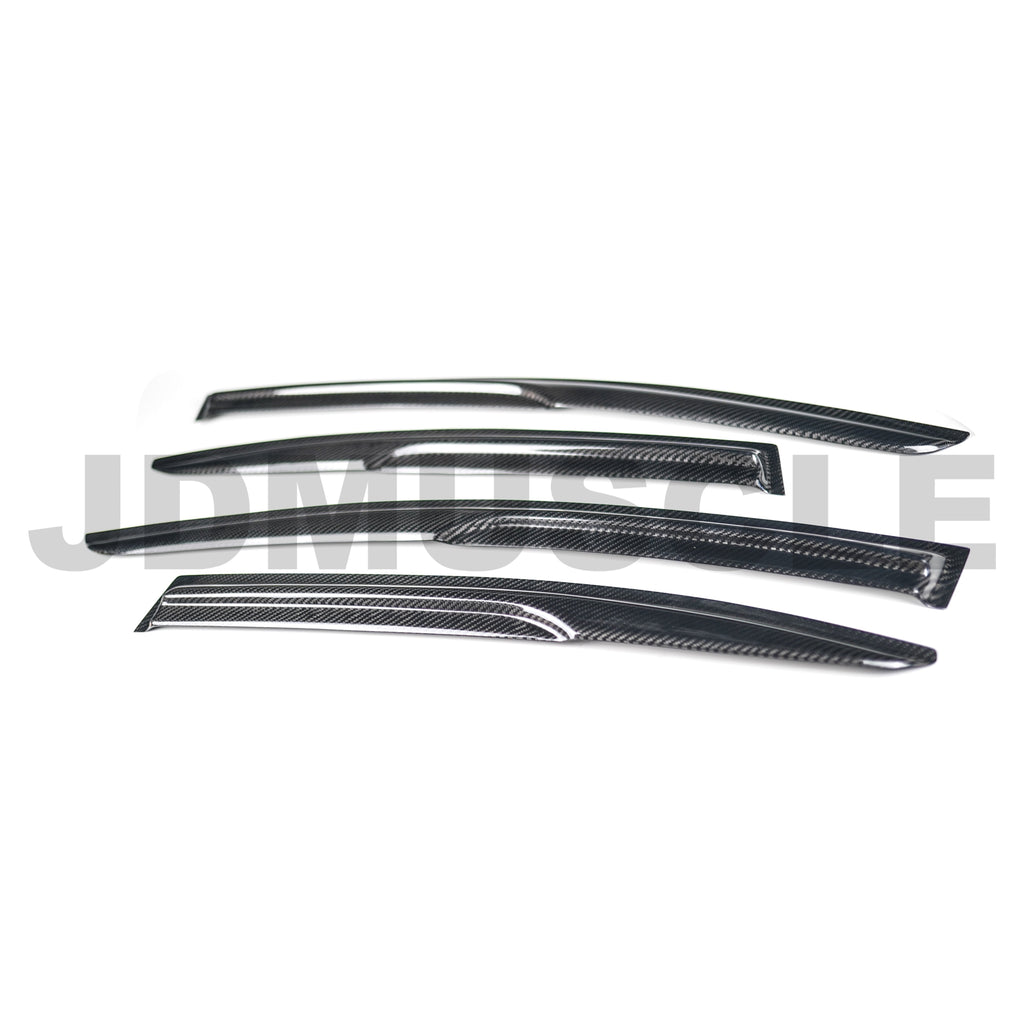 JDMuscle Tanso Carbon Fiber Rain Guards / Wind Deflectors - Subaru WRX / STi 2015-2021