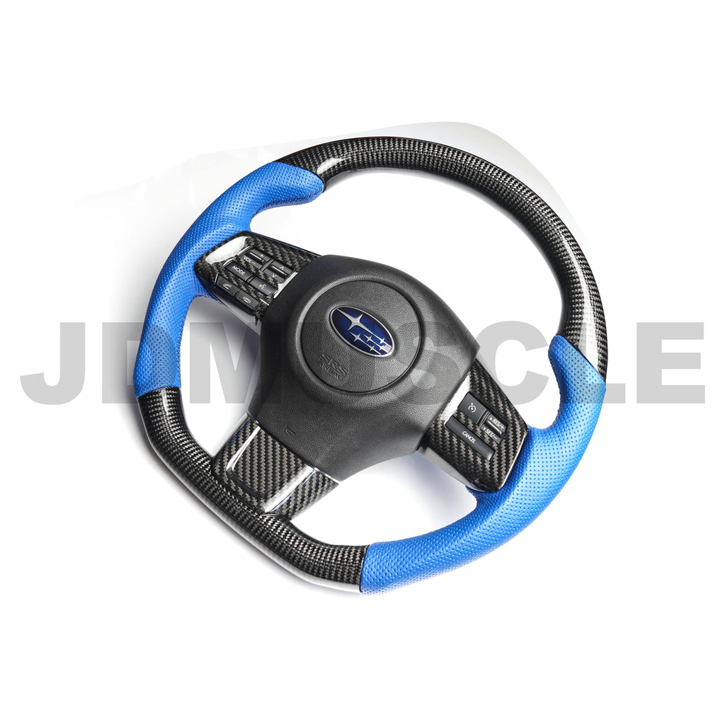 JDMuscle Tanso Carbon Fiber Steering Wheel Covers - Subaru WRX (M/T) / STi 2015 Only