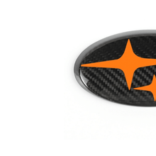 Load image into Gallery viewer, JDMuscle Pre-preg Carbon Fiber Subaru Emblem Covers (Front &amp; Rear) - Subaru WRX 2015-2026 WRX / STi 2015-2021 / Crosstrek 2018-2023 / Impreza 2017-2023