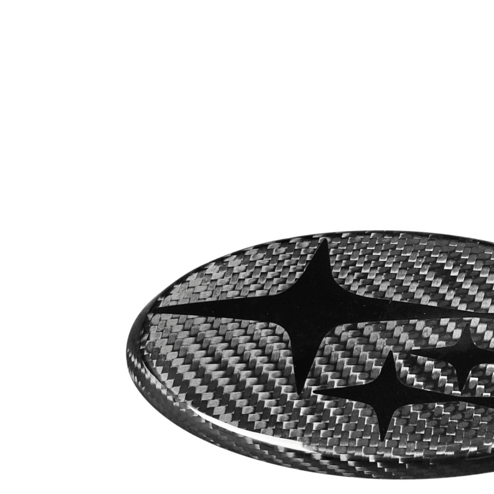 JDMuscle Pre-preg Carbon Fiber Subaru Emblem Covers (Front & Rear) - Subaru WRX 2015-2026 WRX / STi 2015-2021 / Crosstrek 2018-2023 / Impreza 2017-2023