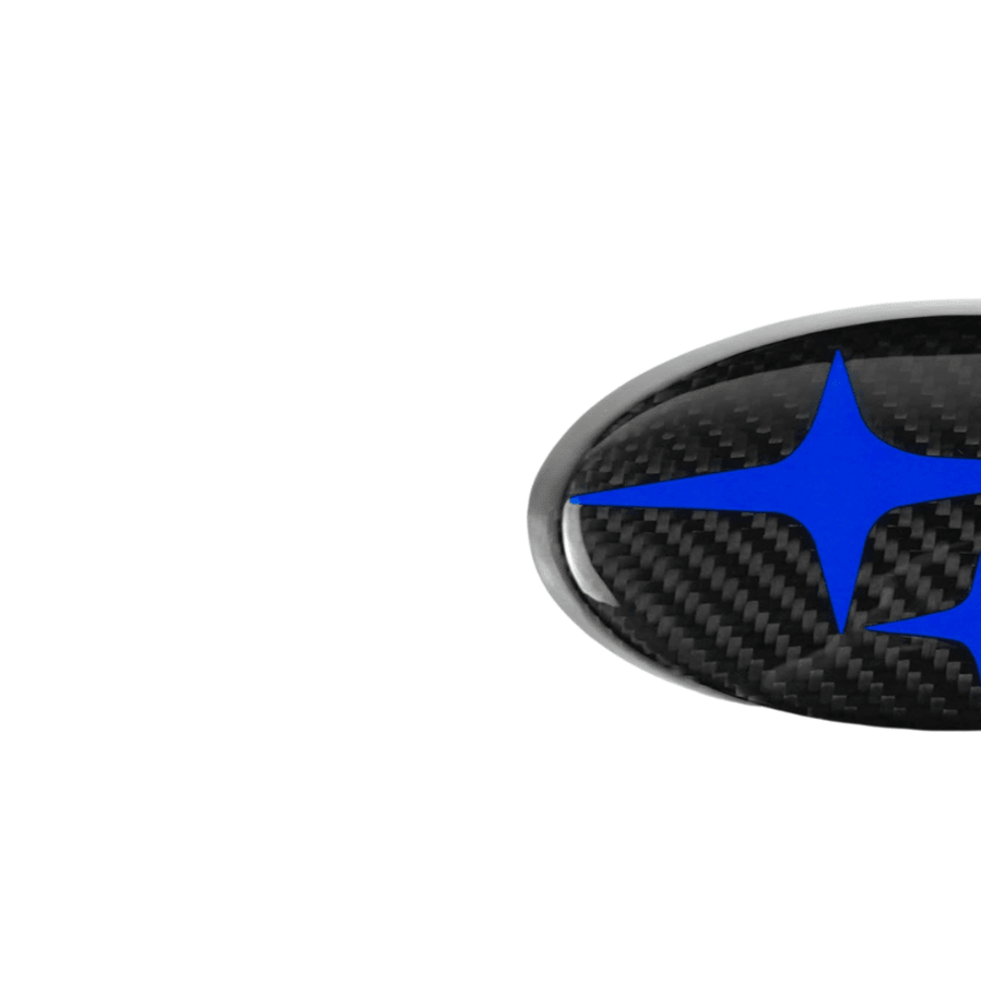 JDMuscle Pre-preg Carbon Fiber Subaru Emblem Covers (Front & Rear) - Subaru WRX 2015-2026 WRX / STi 2015-2021 / Crosstrek 2018-2023 / Impreza 2017-2023
