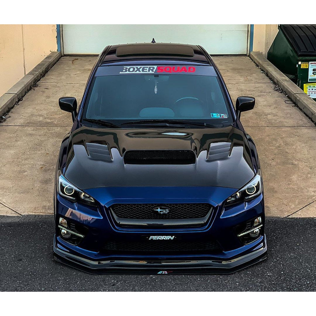 JDMuscle Carbon Fiber CS Style Front Bumper Lip - Subaru WRX / STi 2015-2017