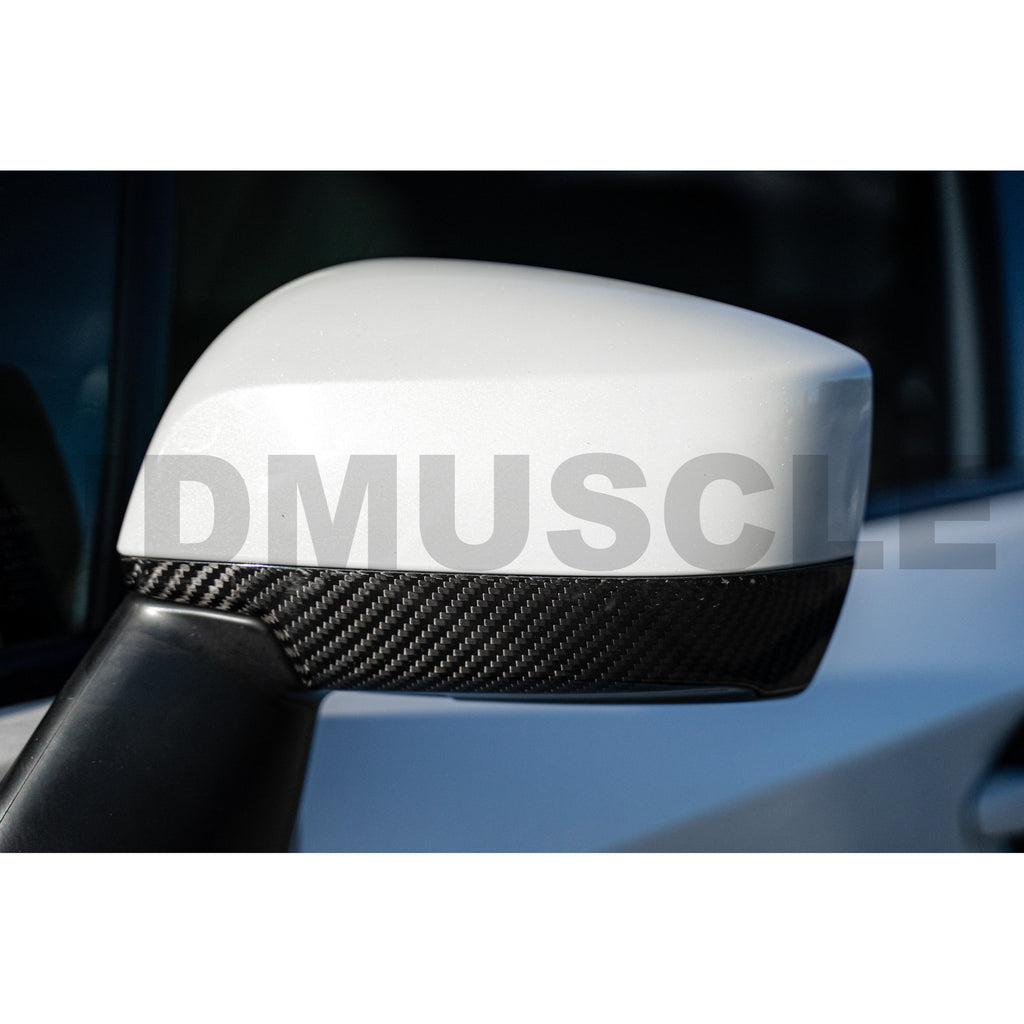 JDMuscle Tanso Dry Carbon Fiber Side Mirror Lower Trim Covers - Subaru WRX / STi 2015-2021