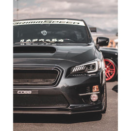 JDMuscle Tanso OE Style V1 Front Carbon Fiber Lip - Subaru WRX / STi 2015-2017