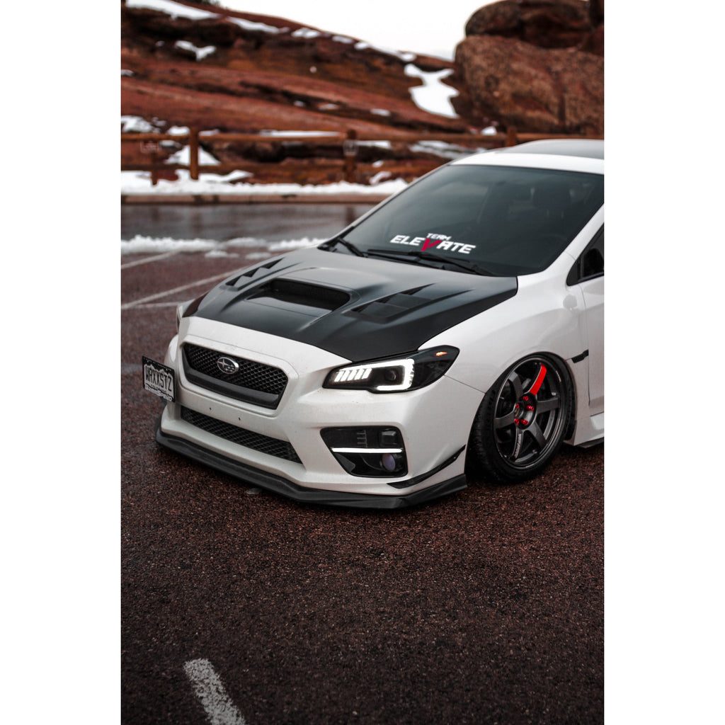 JDMuscle VR Style Carbon Fiber Front Bumper Lip - Subaru WRX / STi 2015-2017