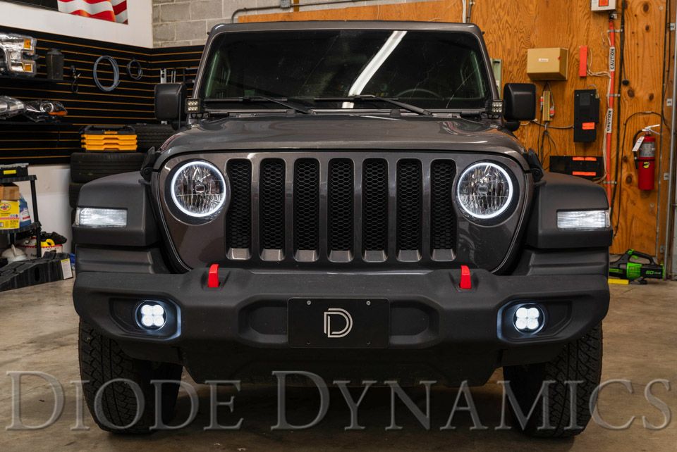 Diode Dynamics SS3 Dual-Color Wide SAE Type MS Fog Light Kit - Jeep Gladiator Sport / Wrangler Sport 2018-2021