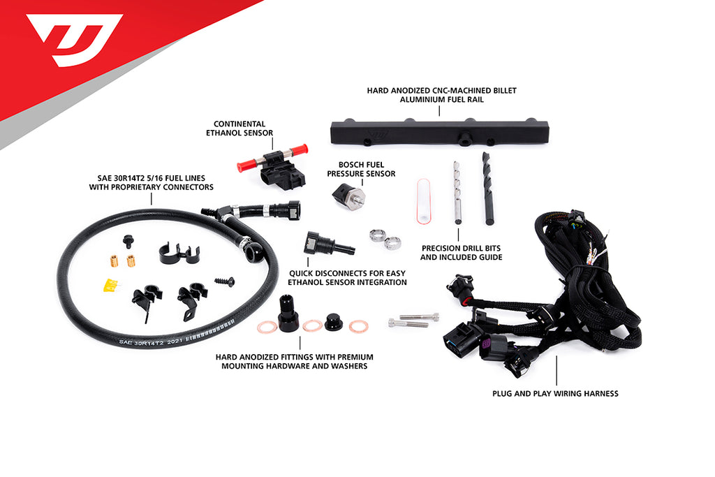 Unitronic MPI Fuel Rail Upgrade Kit w/o Injectors - Various Audi / Volkswagen MQB EA888.3 Models