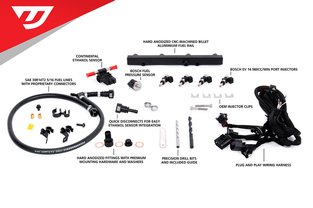 Unitronic MPI Fuel Rail Upgrade Kit - Audi A3 / S3 / TT & Volkswagen Golf / GTI / Golf R / GLI MQB EA888.3