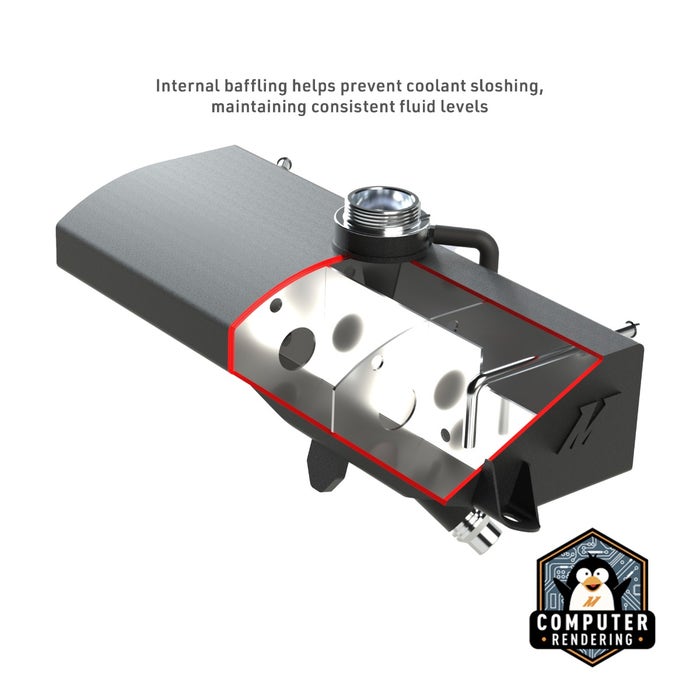 Mishimoto Micro-Wrinkle Black Aluminum Expansion Tank - Ford F-150 2015-2020 (+Multiple Fitments)