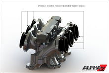 Load image into Gallery viewer, AMS Performance Alpha Carbon Fiber / Gold Billet Intake Manifold (Triple Fuel Rail; 18 injector) - Nissan GT-R R35 2009+