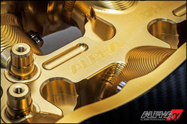 AMS Performance Alpha Cast Plenum / Billet Intake Manifold (Blue Anodize) w/ Standard Fuel Rail - Nissan GT-R R35 2009+