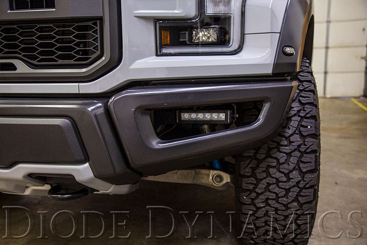 Diode Dynamics SS6 SAE/DOT White Fog/Wide LED Lightbar Kit - Ford Raptor 2017-2020