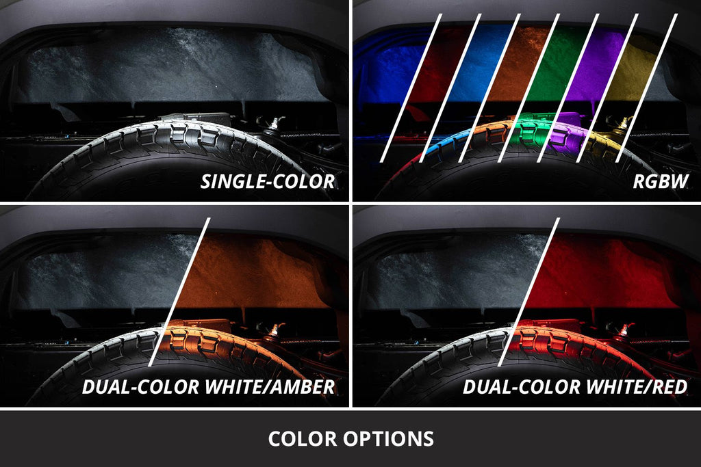 Diode Dynamics Stage Series Dual-Color White/Amber LED Rock Light Kit (12-pack) - Universal Fitment