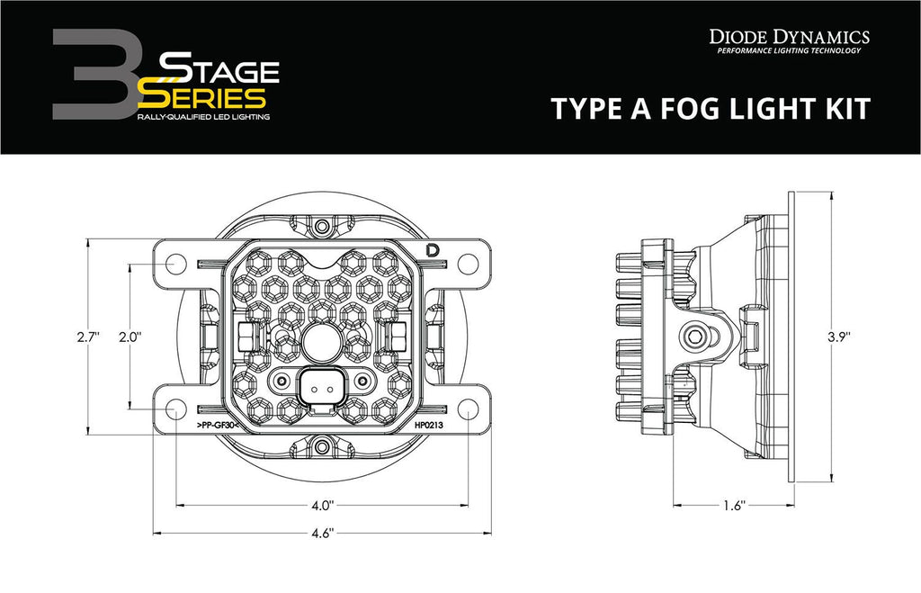 Diode Dynamics SS3 Dual-Color Wide SAE Type A Fog Light Kit - Multiple Fitments