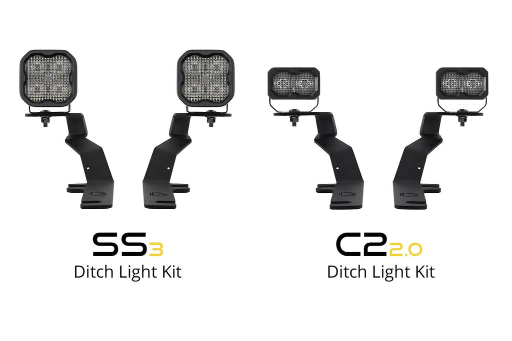 Diode Dynamics Stage Series C2 2.0 Pro Yellow Combo/Driving Backlit Ditch Light Kit - Ford F-150 2015-2020 Fitment