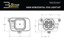 Load image into Gallery viewer, Diode Dynamics SS3 Dual-Color Wide SAE/DOT Ram Horizontal Fog Light Kit - Dodge Ram 1500/2500/3500/4500/5500 2009-2018