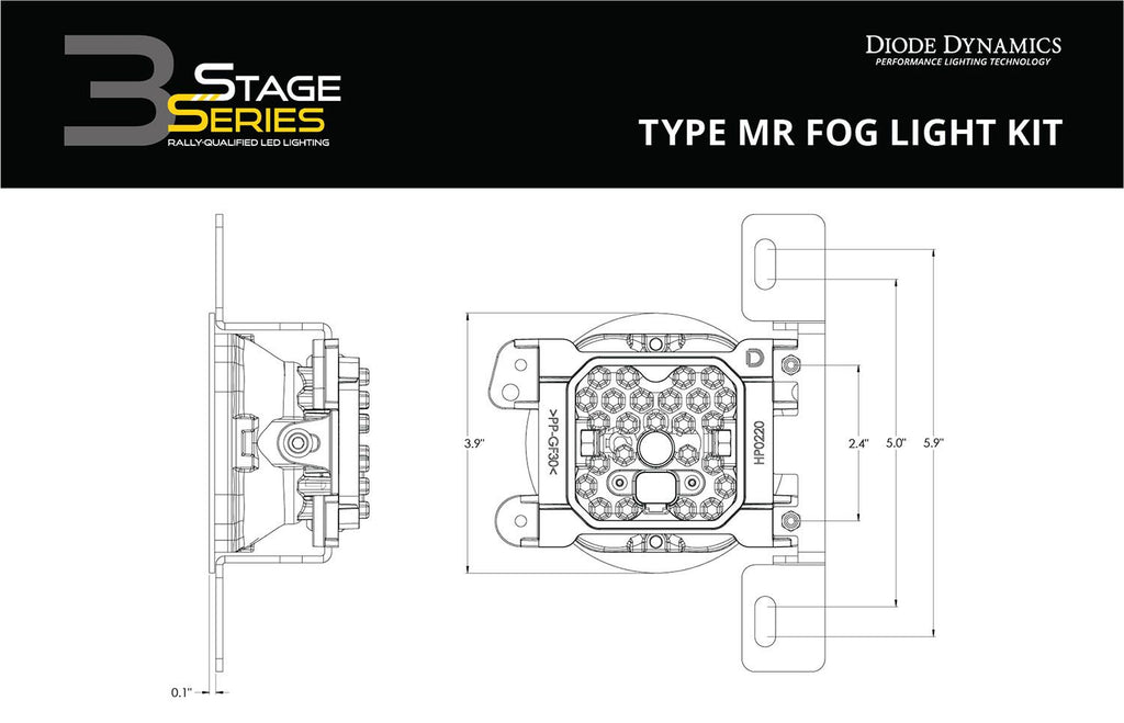 Diode Dynamics SS3 Dual-Color Wide SAE Type MR Fog Light Kit - Multiple Jeep Fitments