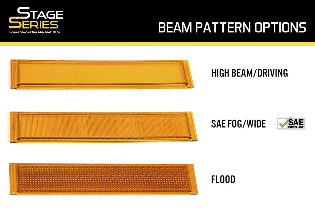 Diode Dynamics Amber Driving Outer Lens for Stage Series Light Bars - Universal Fitment
