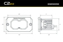 Load image into Gallery viewer, Diode Dynamics C2 2.0 Max White Combo/Driving Flush Red BL (Single) - Universal