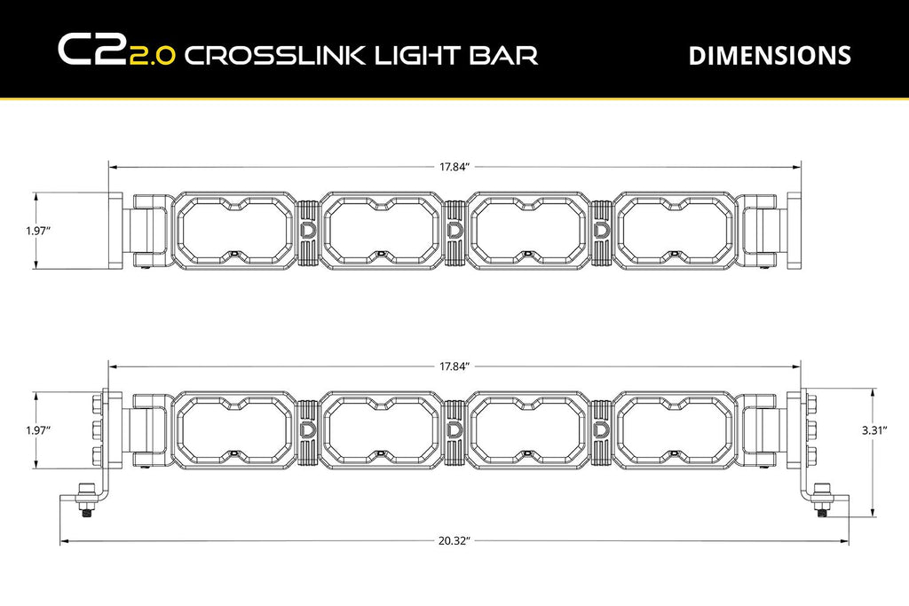 Diode Dynamics C2 2.0 CrossLink Support Kit - Universal Fitment