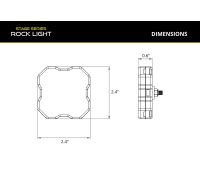 Load image into Gallery viewer, Diode Dynamics Stage Series Dual-Color White/Amber LED Rock Light Kit (4-pack) w/ Magnet Mounts - Universal Fitment
