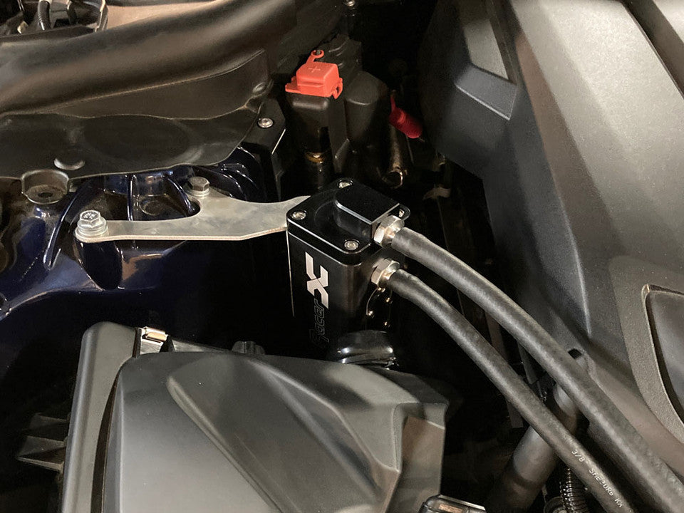 Racer X Fabrication Oil Catch Can - Toyota GR Supra 2020+