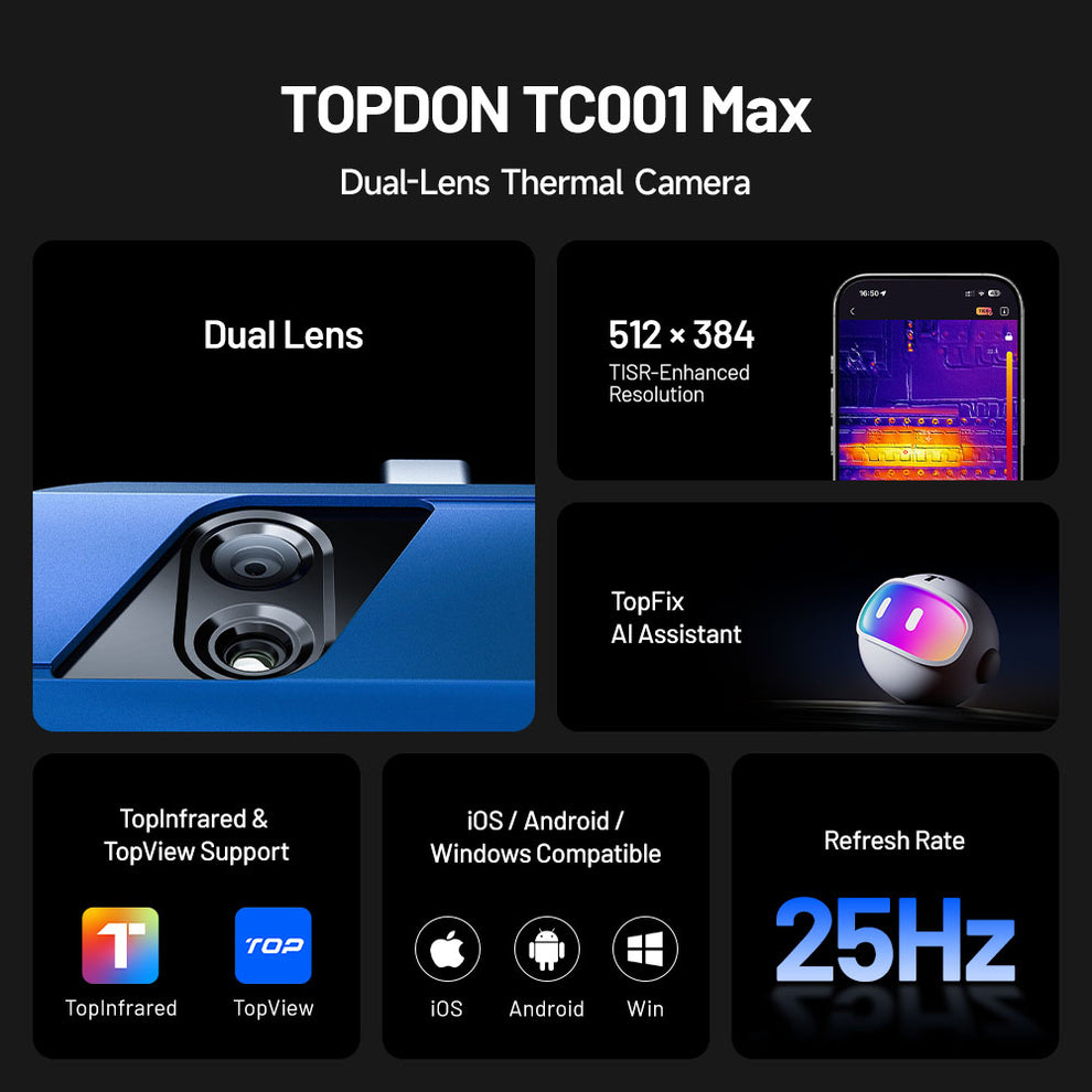 TOPDON TC001 Max (iOS, Android, & Windows)
