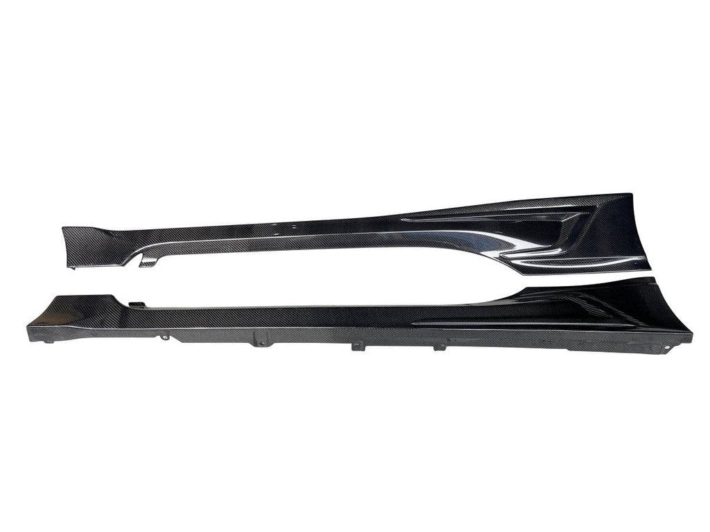 JDMuscle TR Style Carbon Fiber Side Skirt Add-on Lip - Subaru BRZ / Toyota GR86 2022+