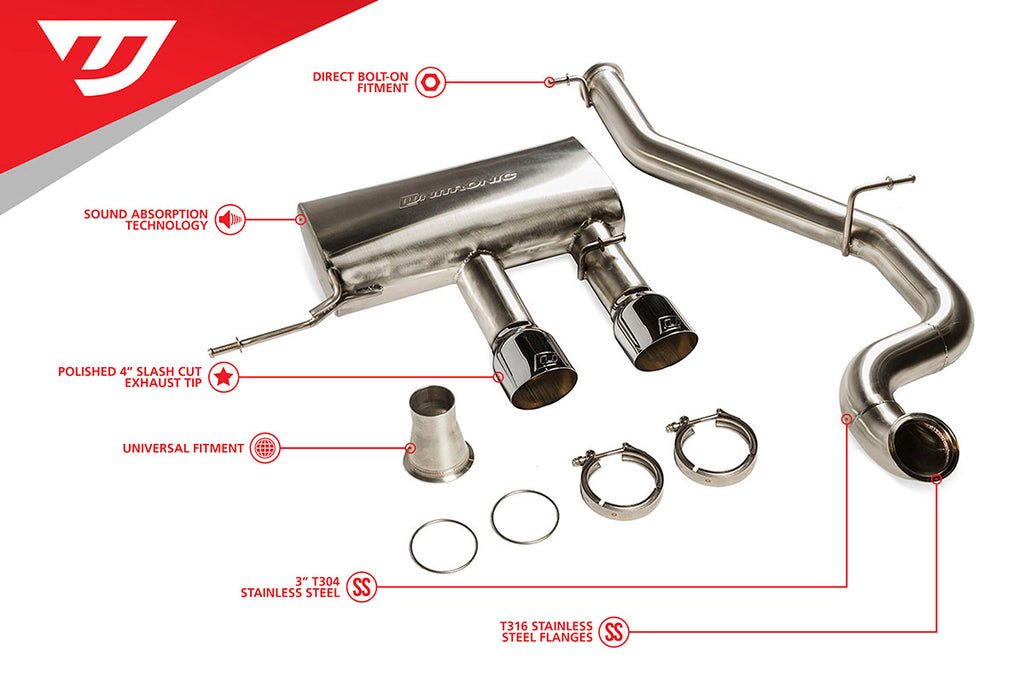 Unitronic 3" Catback Exhaust System - Volkswagen Golf R (Mk6) 2012-2013