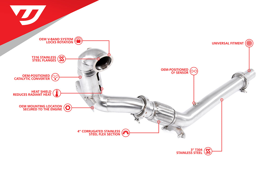 Unitronic Downpipe - Volkswagen Jetta 1.4TSI EA211 (Mk6) 2016-2018